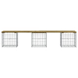 Banc de jardin design gabion 203x44x42 cm bois de pin imprégné