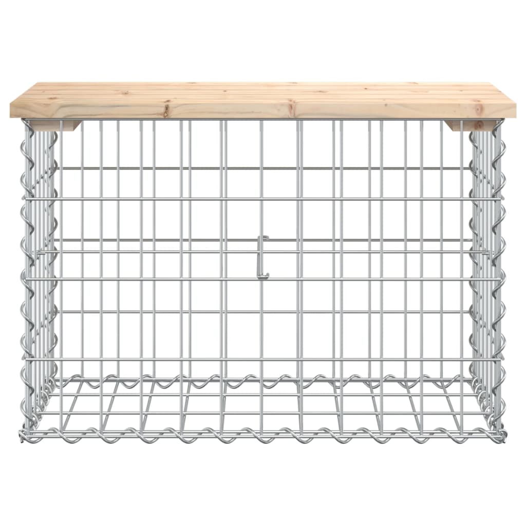 Banc de jardin design de gabion 63x31,5x42cm bois massif de pin