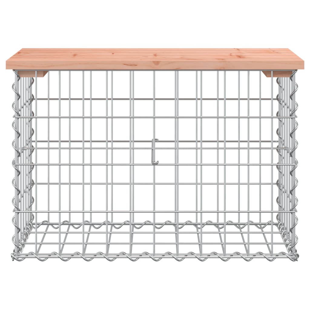 Banc jardin design gabion 63x31,5x42 cm bois massif de douglas