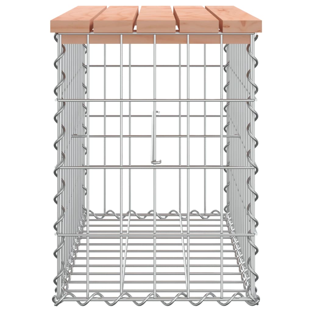 Banc jardin design gabion 63x31,5x42 cm bois massif de douglas