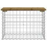 Banc de jardin design gabion 63x31,5x42 cm bois de pin imprégné