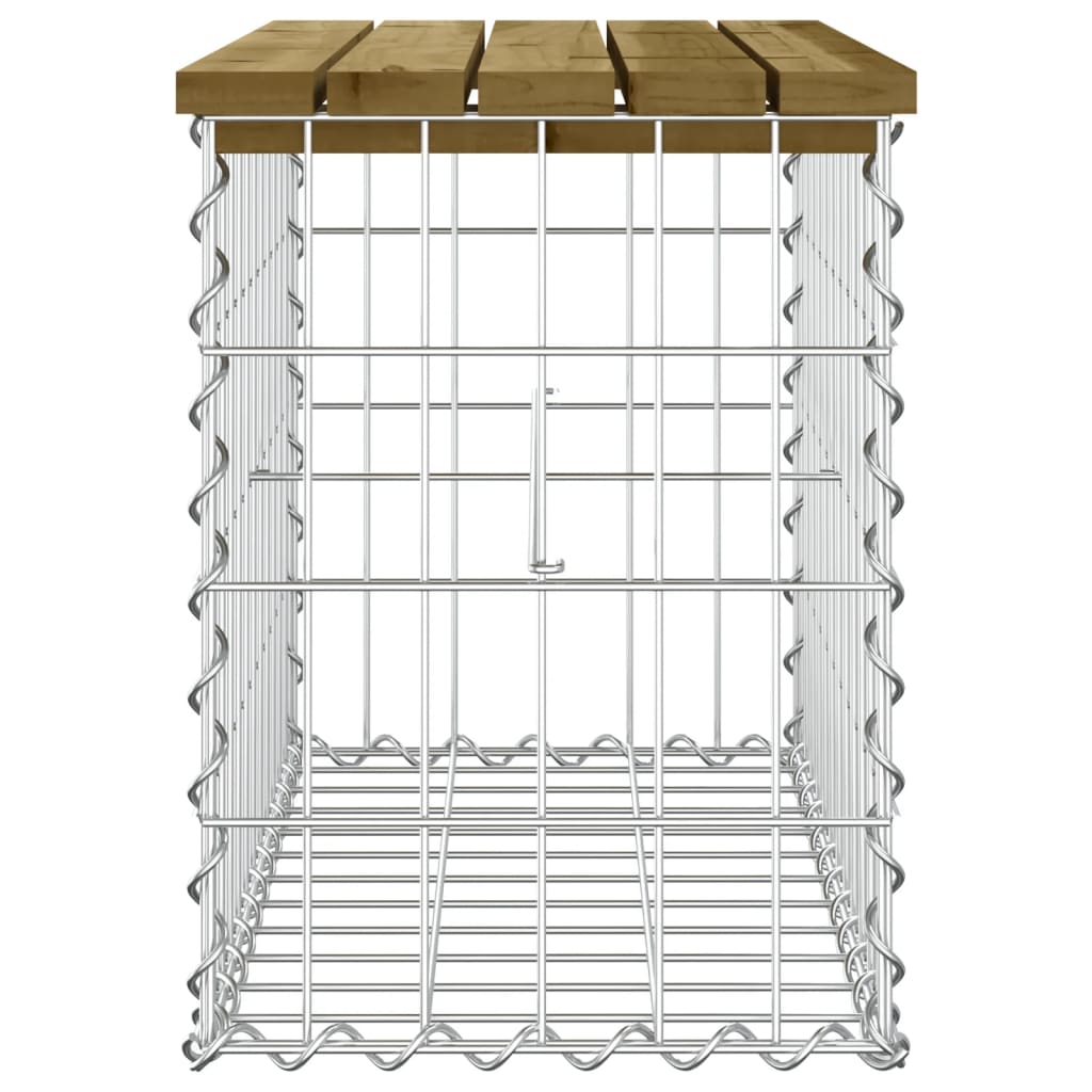 Banc de jardin design gabion 63x31,5x42 cm bois de pin imprégné