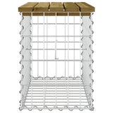 Banc de jardin design gabion 63x31,5x42 cm bois de pin imprégné