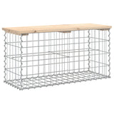 Banc de jardin design de gabion 83x31,5x42cm bois massif de pin