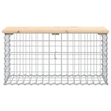 Banc de jardin design de gabion 83x31,5x42cm bois massif de pin