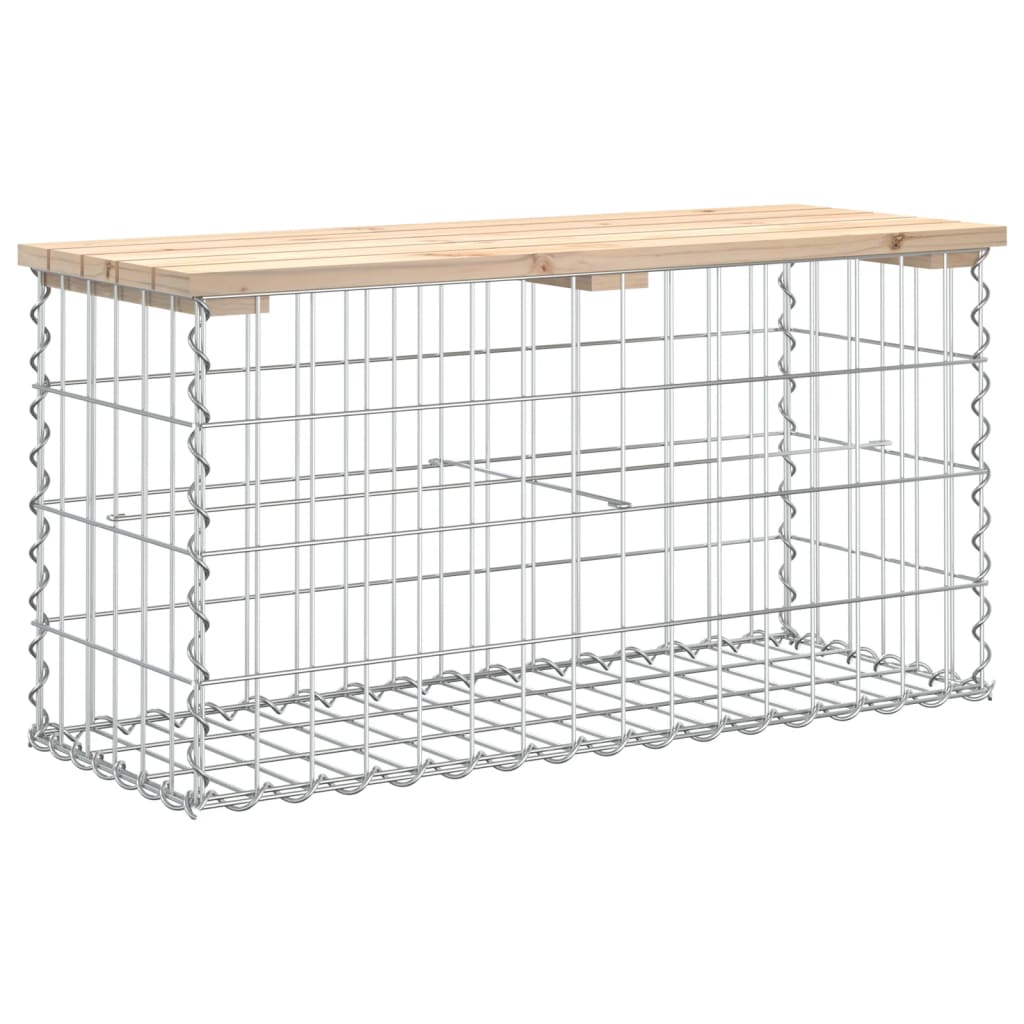 Banc de jardin design de gabion 83x31,5x42cm bois massif de pin