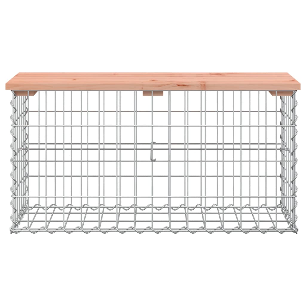 Banc jardin design gabion 83x31,5x42 cm bois massif de douglas