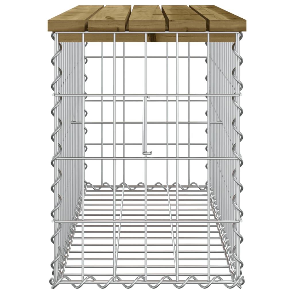 Banc de jardin design gabion 83x31,5x42 cm bois de pin imprégné