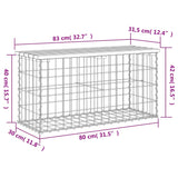 Banc de jardin design gabion 83x31,5x42 cm bois de pin imprégné