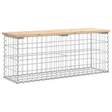 Banc de jardin design de gabion 103x31,5x42 bois massif de pin