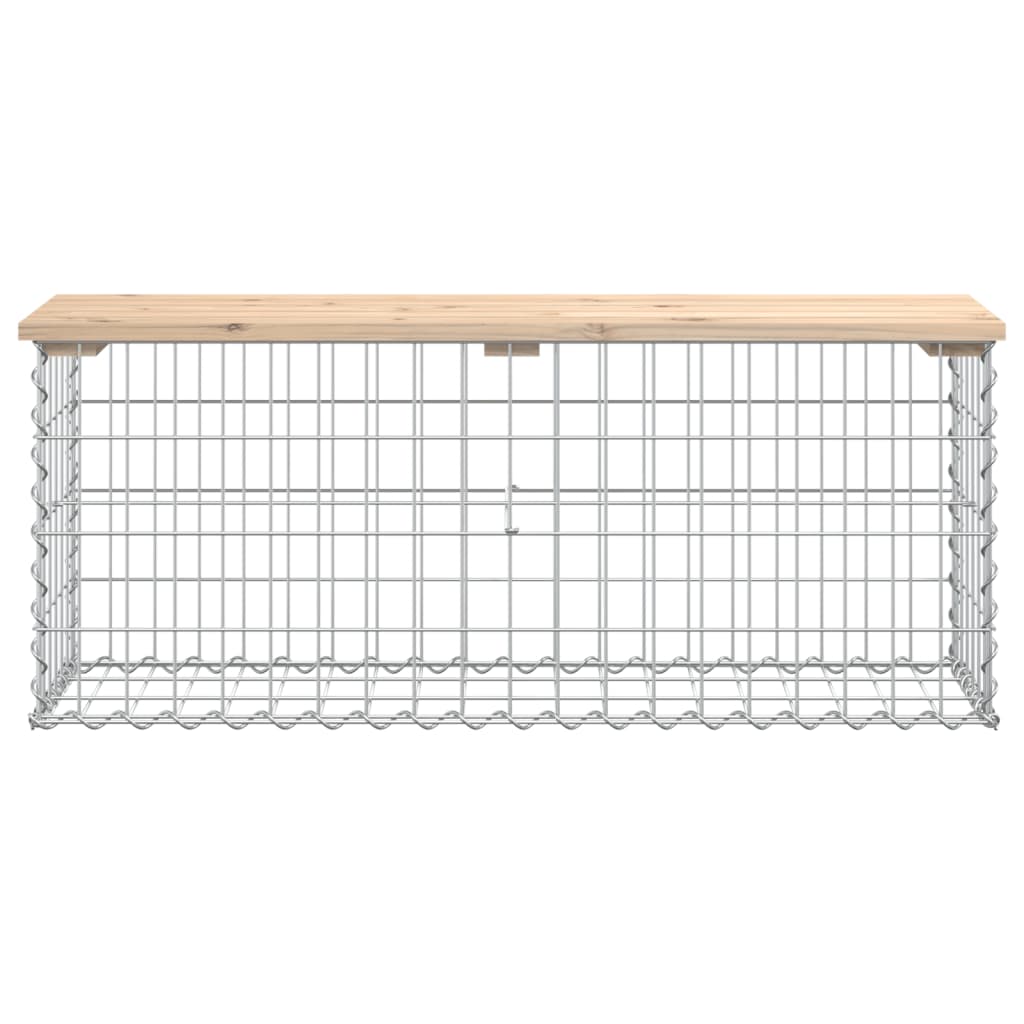 Banc de jardin design de gabion 103x31,5x42 bois massif de pin