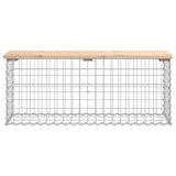 Banc de jardin design de gabion 103x31,5x42 bois massif de pin