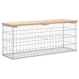 Banc de jardin design de gabion 103x31,5x42 bois massif de pin