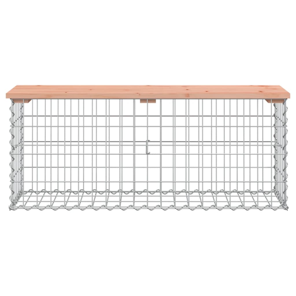 Banc jardin design gabion 103x31,5x42 cm bois massif de douglas