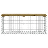 Banc de jardin design gabion 103x31,5x42cm bois de pin imprégné