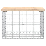 Banc de jardin design de gabion 63x44x42 cm bois massif de pin