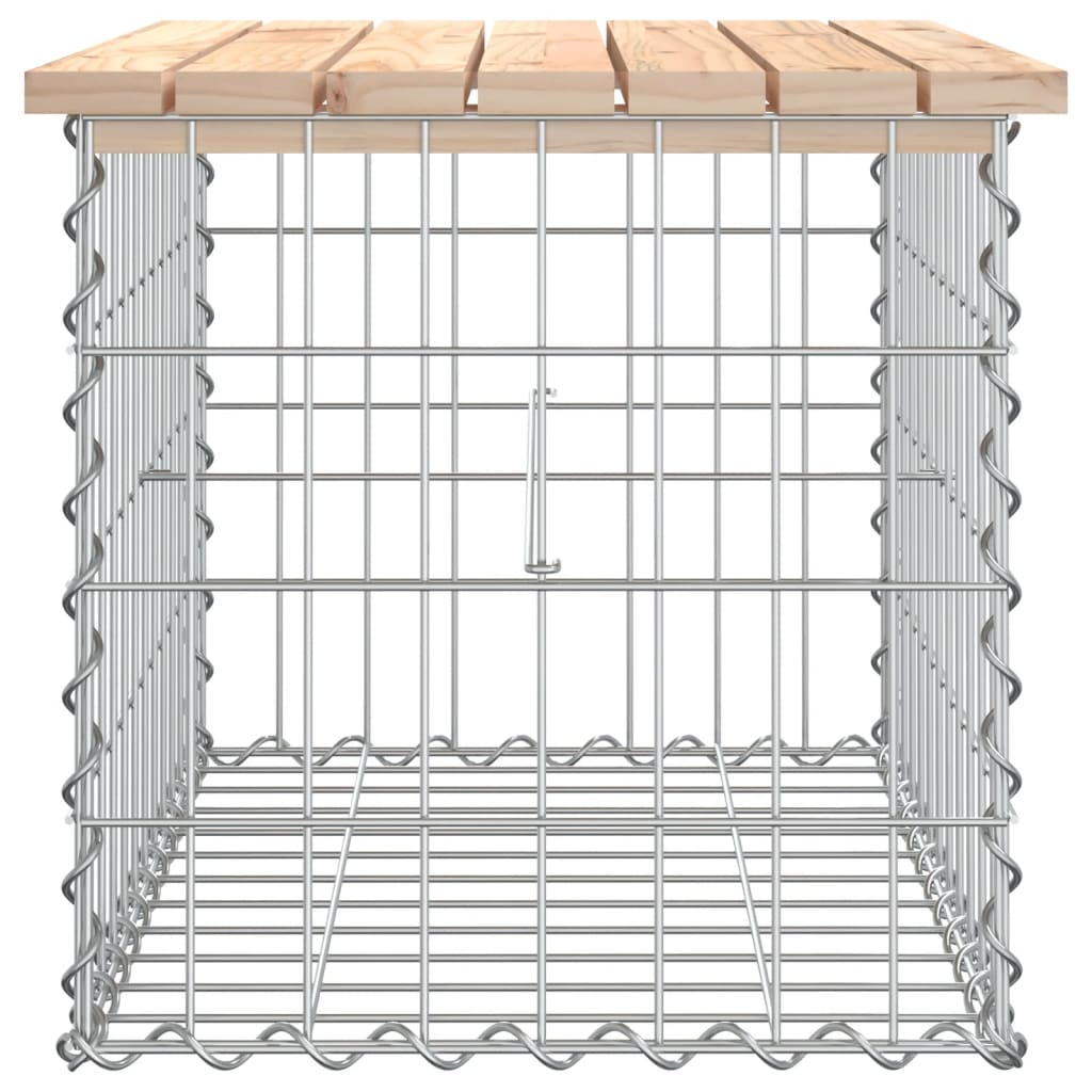 Banc de jardin design de gabion 63x44x42 cm bois massif de pin