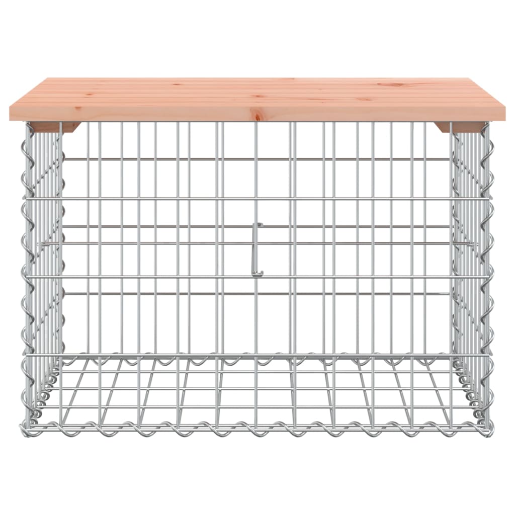 Gabion designer garden bench 63x44x42 cm solid douglas wood