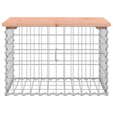 Gabion designer garden bench 63x44x42 cm solid douglas wood