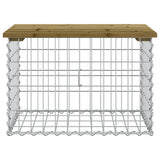 Banc de jardin design gabion 63x44x42 cm bois de pin imprégné