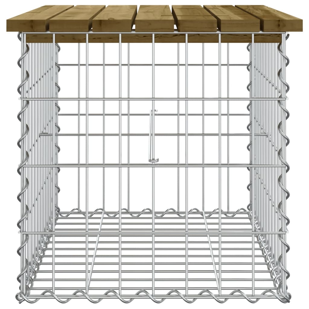 Banc de jardin design gabion 63x44x42 cm bois de pin imprégné