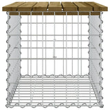 Banc de jardin design gabion 63x44x42 cm bois de pin imprégné