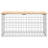 Banc de jardin design de gabion 83x44x42 cm bois massif de pin