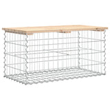 Banc de jardin design de gabion 83x44x42 cm bois massif de pin