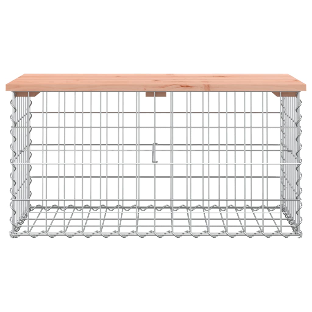 Banc de jardin design gabion 83x44x42 cm bois massif de douglas