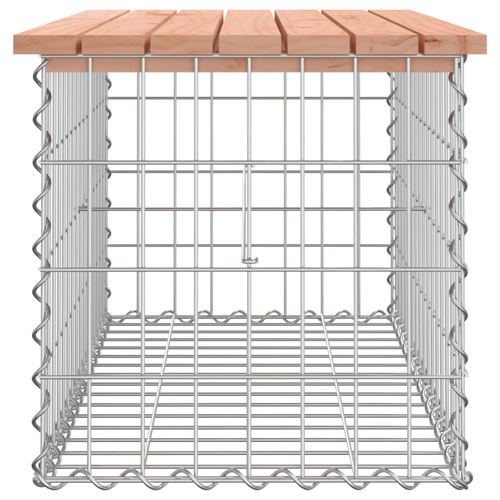 Banc de jardin design gabion 83x44x42 cm bois massif de douglas