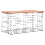 Banc de jardin design gabion 83x44x42 cm bois massif de douglas