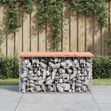 Banc de jardin design gabion 83x44x42 cm bois massif de douglas