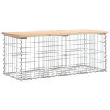 Banc de jardin design de gabion 103x44x42 cm bois massif de pin