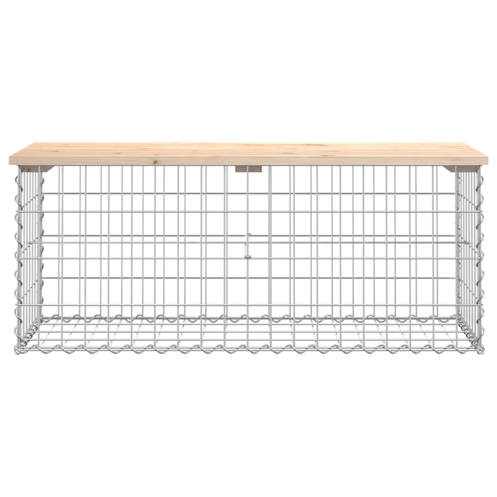 Banc de jardin design de gabion 103x44x42 cm bois massif de pin