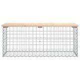 Banc de jardin design de gabion 103x44x42 cm bois massif de pin