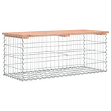 Banc de jardin design gabion 103x44x42cm bois massif de douglas