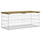 Banc de jardin design gabion 103x44x42 cm bois de pin imprégné