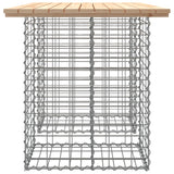 Banc de jardin design de gabion 100x70x72 cm bois massif de pin