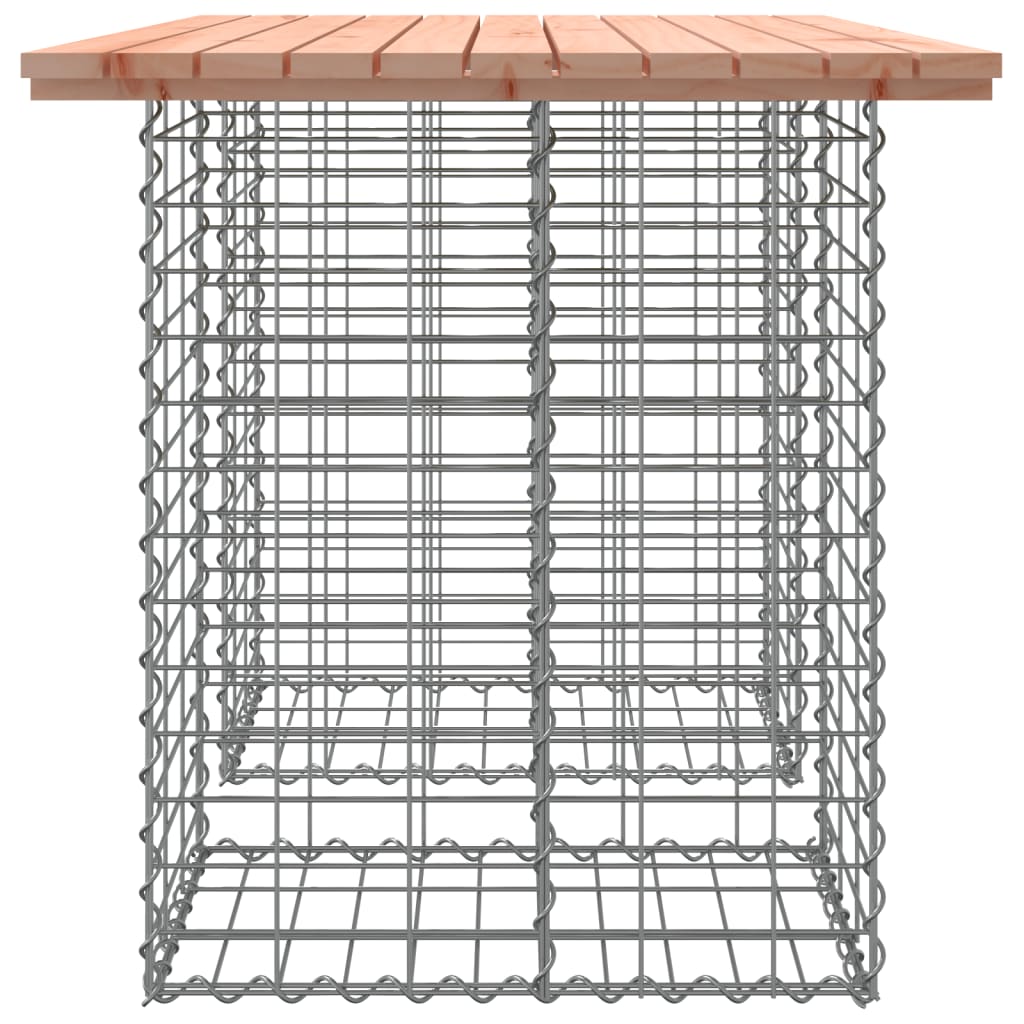 Banc de jardin design gabion 100x70x72cm bois massif de douglas