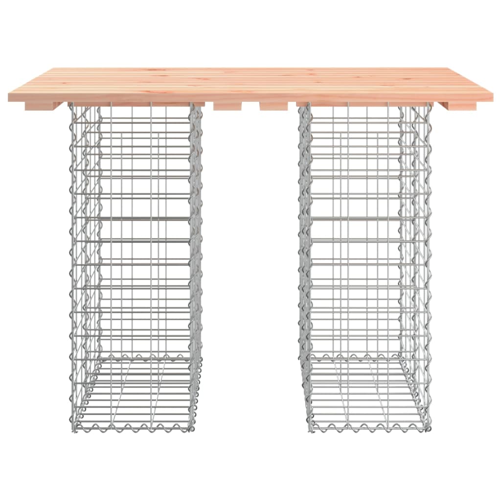 Gartenbank im Gabionen-Design, 100 x 70 x 72 cm, massives Douglasienholz