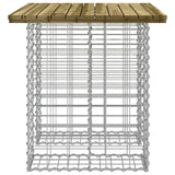 Banc de jardin design gabion 100x70x72 cm bois de pin imprégné