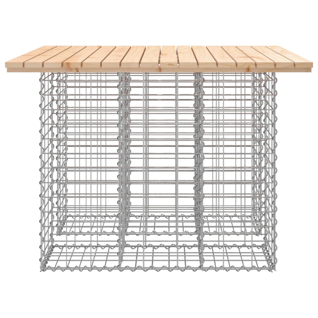 Banc de jardin design de gabion 100x102x72cm bois massif de pin