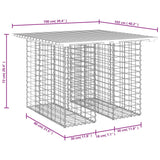 Gabionen-Designer-Gartenbank 100x102x72cm aus massivem Kiefernholz