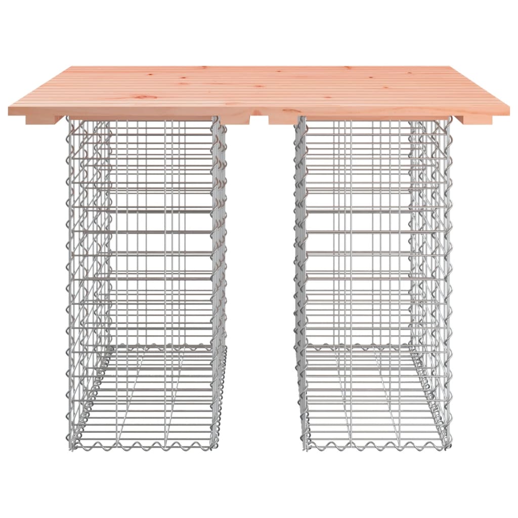 Gartenbank im Gabionen-Design, 100 x 102 x 72 cm, aus massivem Douglasienholz