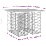 Gartenbank im Gabionen-Design, 100 x 102 x 72 cm, aus massivem Douglasienholz