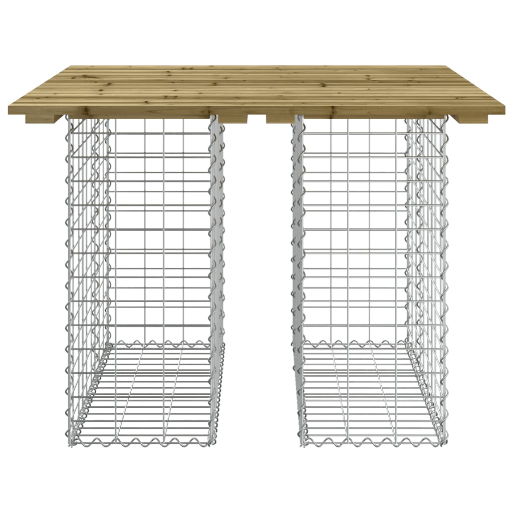 Banc de jardin design gabion 100x102x72 cm bois de pin imprégné