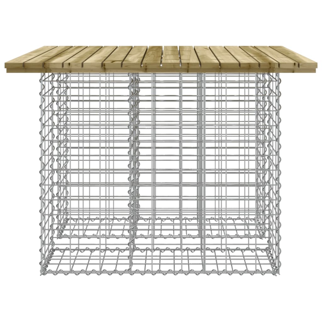 Banc de jardin design gabion 100x102x72 cm bois de pin imprégné