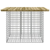 Banc de jardin design gabion 100x102x72 cm bois de pin imprégné