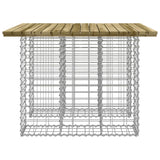 Banc de jardin design gabion 100x102x72 cm bois de pin imprégné