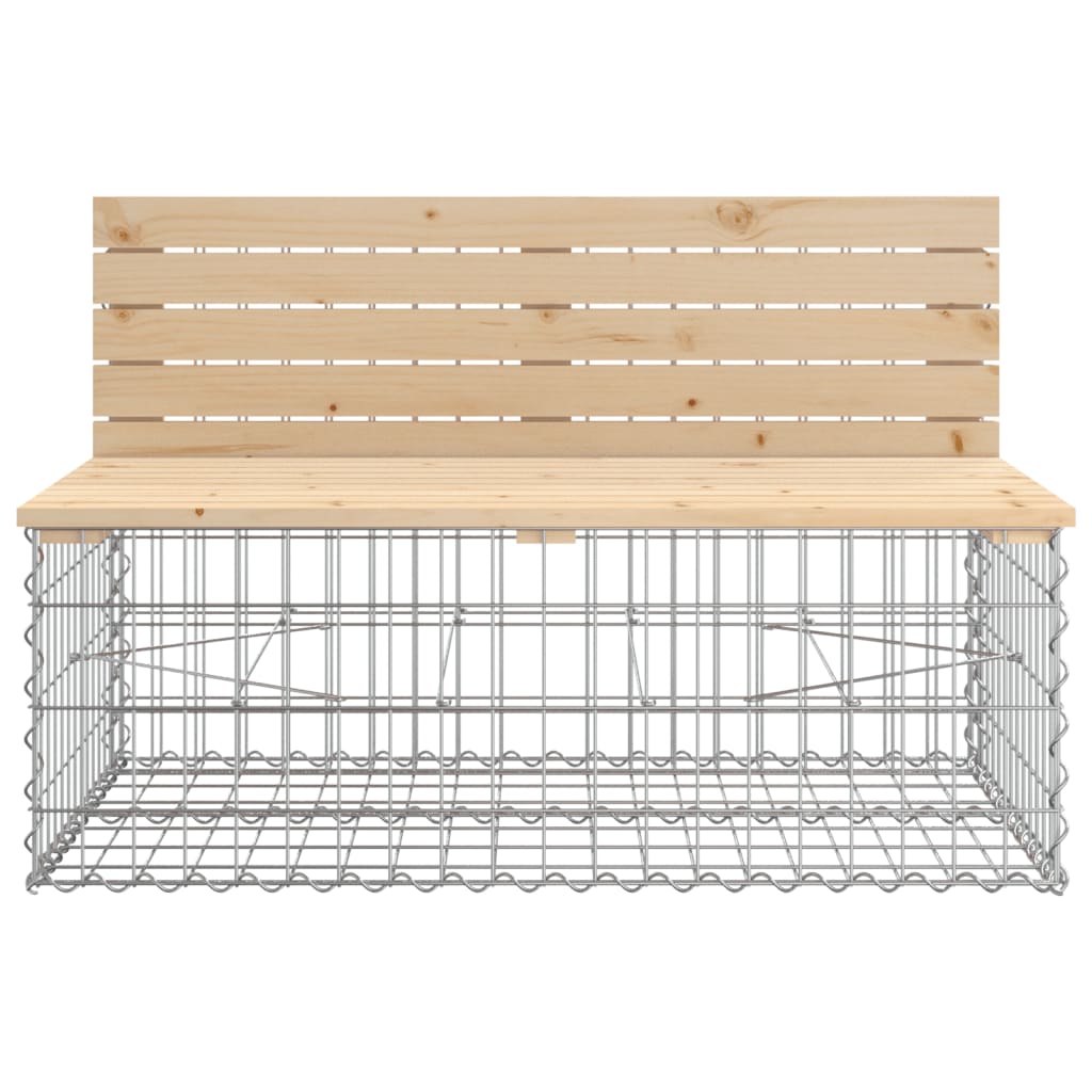 Banc de jardin design de gabion 103x70x65 cm bois massif de pin